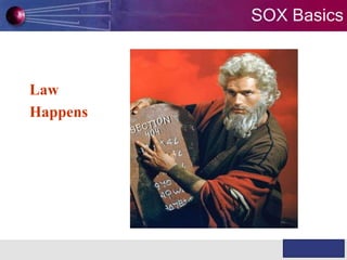 SOX Basics

Law
Happens

WABILITY

Knowledge & Experience

 