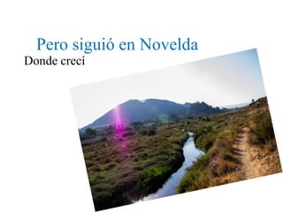 Pero siguió en Novelda
Donde crecí
 