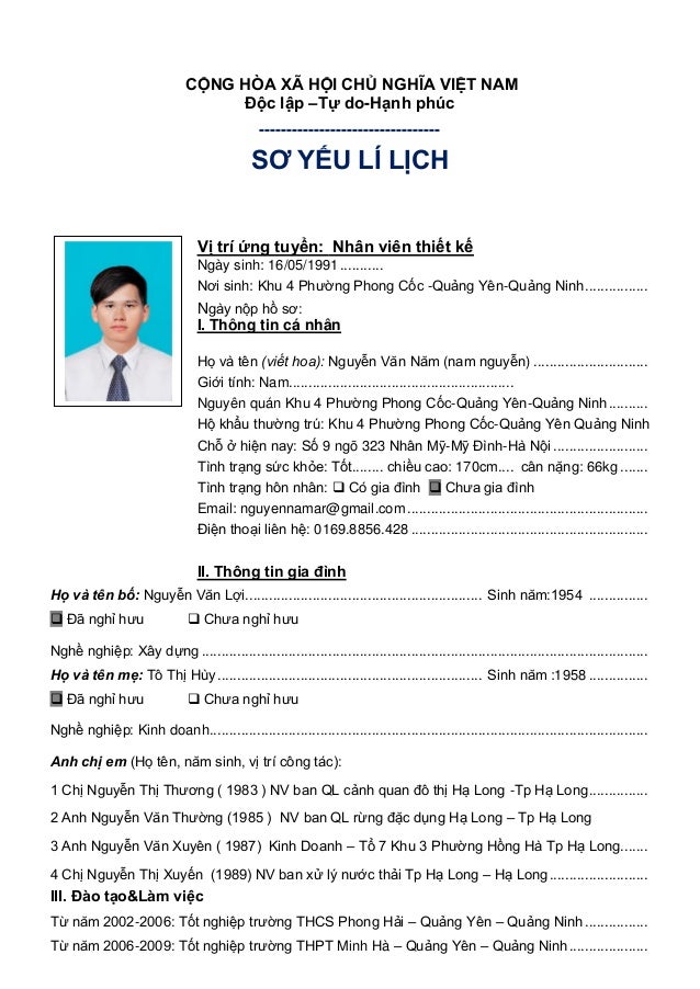 So yeu li lich nvn 1991