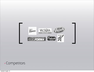 [ ]
+Competitors
martedì 9 luglio 13
 