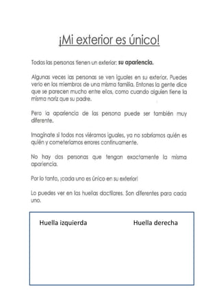 Huella izquierda   Huella derecha
 