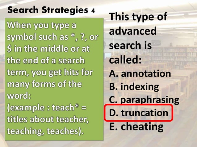 So you think you know 1 search strategies | PPTX