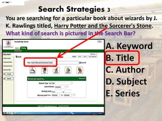 So you think you know 1 search strategies | PPTX