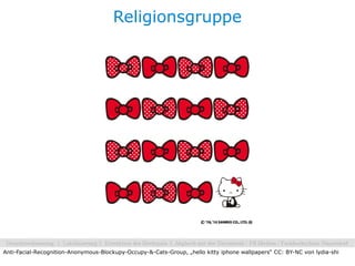 Religionsgruppe




Anti-Facial-Recognition-Anonymous-Blockupy-Occupy-&-Cats-Group, „hello kitty iphone wallpapers“ CC: BY-NC von lydia-shi
 