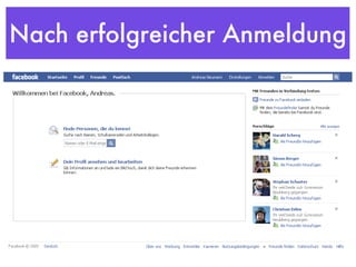 Nach erfolgreicher Anmeldung 