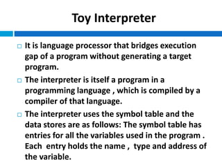 Toy Interpreter | PPTX