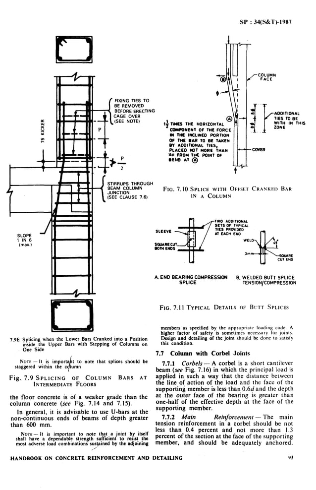 Sp 34-1987 handbook on reinforcement and detailing | PDF