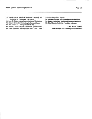 NASA System Engineering Handbook