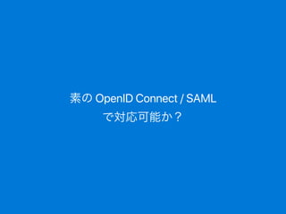 今後 OpenID Connect と SAML
それぞれで Profile 作成が進む？
 