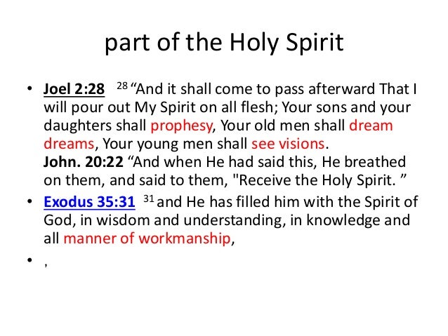 Human Spirit/Holy Spirit, part of the Holy Spirit, the living Spirit ...
