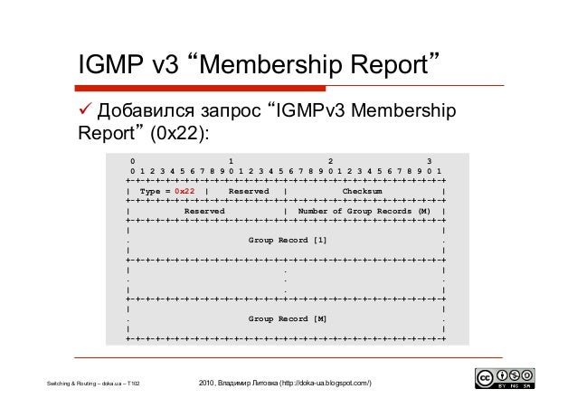 Igmpv3 membership report join groups