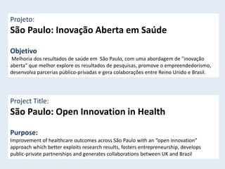 Parceiros - SP
Secretaria de Governo
Unidade de Inovação
Secretaria da Casa Civil
Assessoria Especial para Assuntos Intern...
