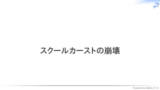 Powered by Rabbit 2.1.9
　
スクールカーストの崩壊
 