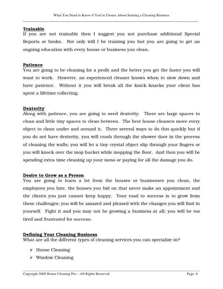 house cleaning businesses