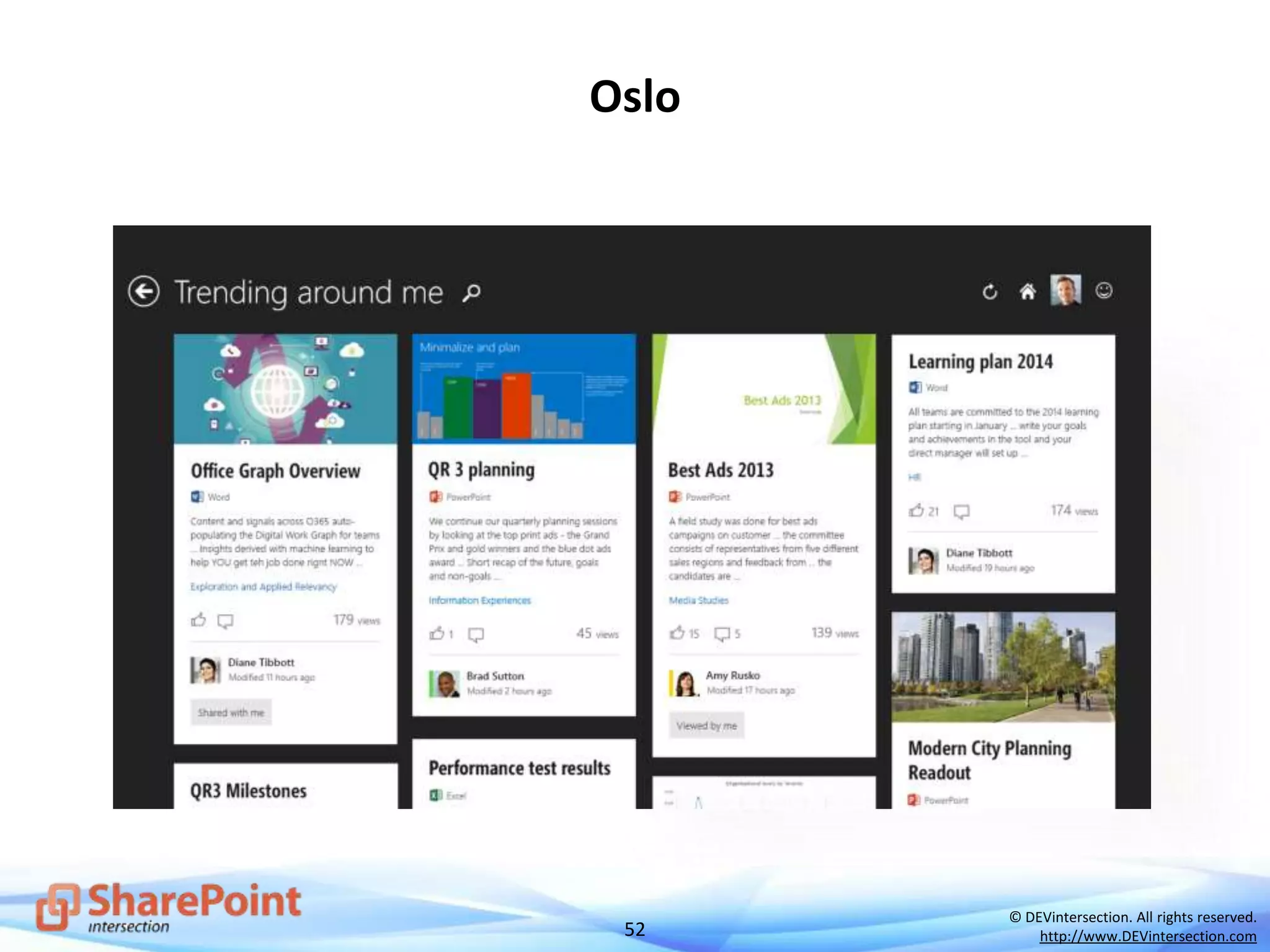 52
© DEVintersection. All rights reserved.
http://www.DEVintersection.com
Oslo
 