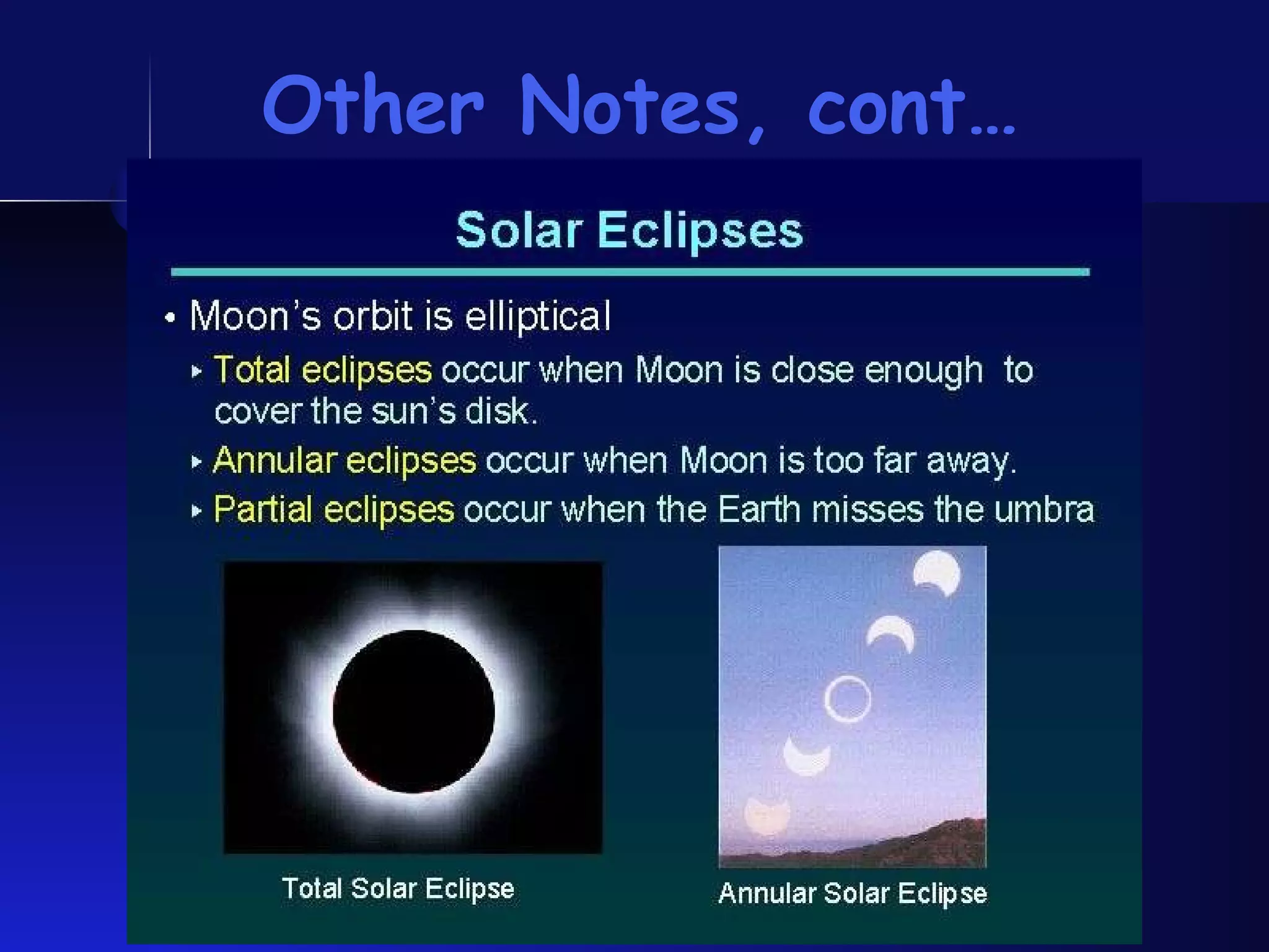 Other Notes, cont… 