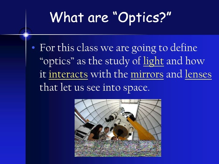 Notes on Optics