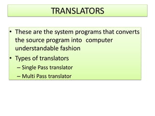 Introduction to System Programming | PPTX