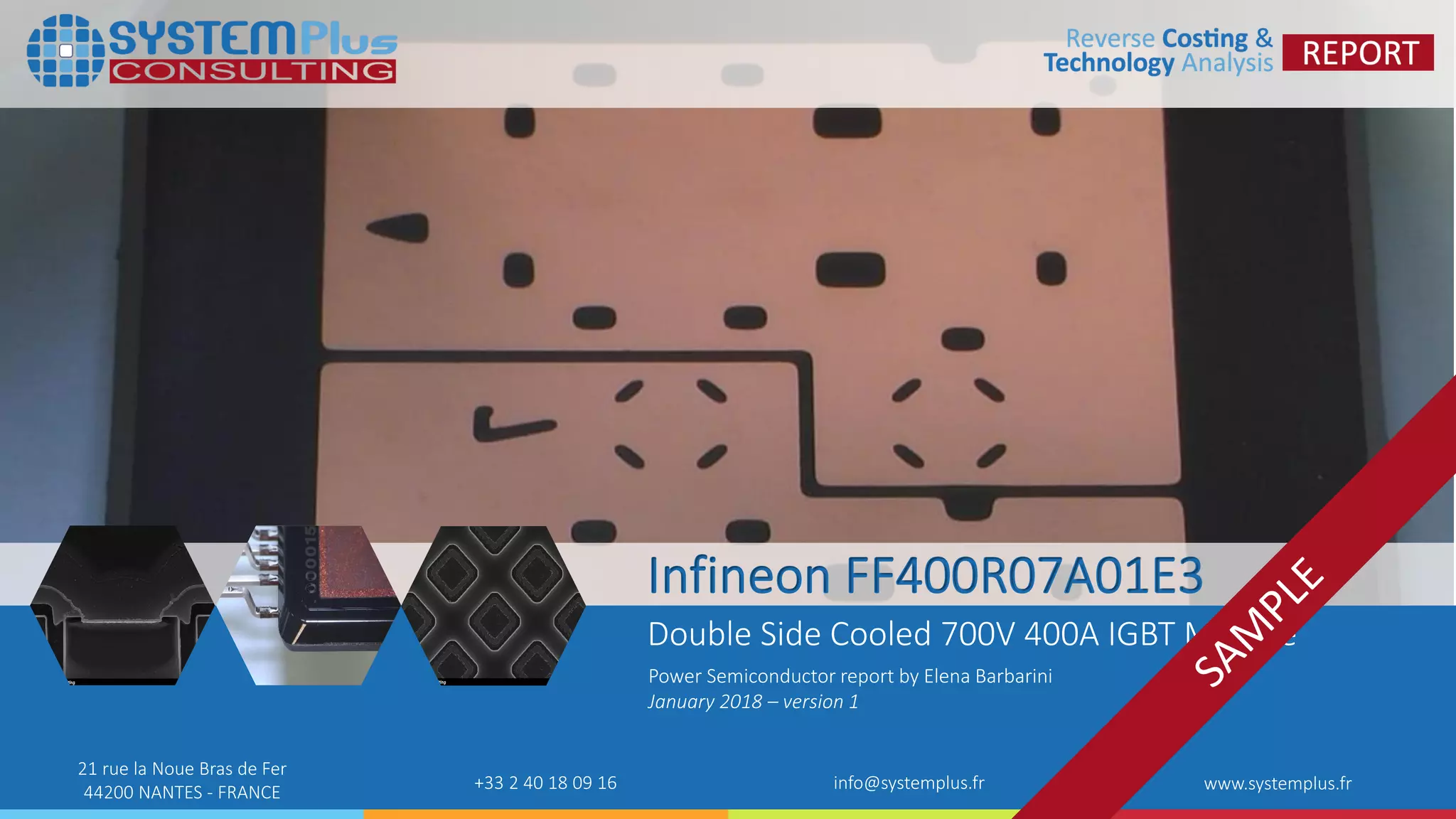 Infineon FF400R07A01E3 Double Side Cooled IGBT Module - 2018 teardown ...