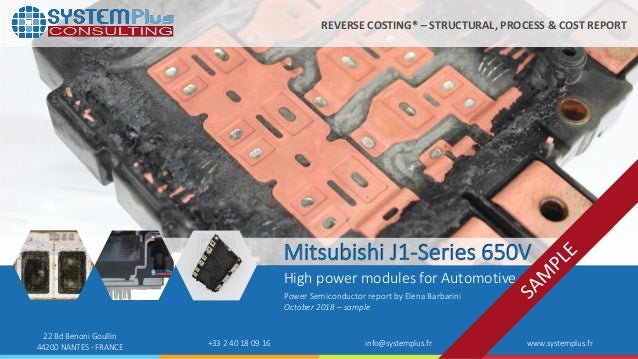 Mitsubishi J1 Series 650v High Power Modules For Automotive