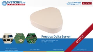 ©2019 by System Plus Consulting | Freebox Delta Server 1
22 bd. Benoni Goullin
44200 NANTES - FRANCE +33 2 40 18 09 16 info@systemplus.fr www.systemplus.fr
Freebox Delta Server
System report by David LE GAC
July 2019 – version 1
 
