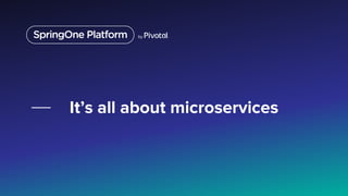 It’s all about microservices
 
