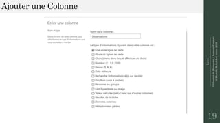 Listes
--------------------------------------------------------------
UtilisationdeSharepoint|ListesetContenu
©MostefaiMohahhedAmine2019
Ajouter une Colonne
19
 
