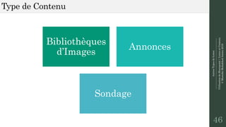 AutresTypesdeListes
--------------------------------------------------------------
UtilisationdeSharepoint|ListesetContenu
©MostefaiMohahhedAmine2019
Type de Contenu
46
Bibliothèques
d’Images
Annonces
Sondage
 