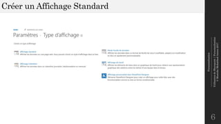 Personnalisation
--------------------------------------------------------------
UtilisationdeSharepoint|Personnalisation
©MostefaiMohahhedAmine2017
Créer un Affichage Standard
6
 