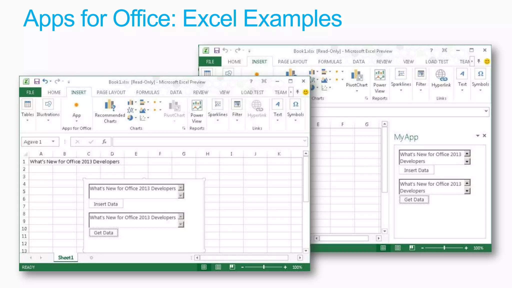 Apps for Office: Excel Examples
 