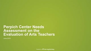 Powered by
Perpich Center Needs
Assessment on the
Evaluation of Arts Teachers
June 2015
 