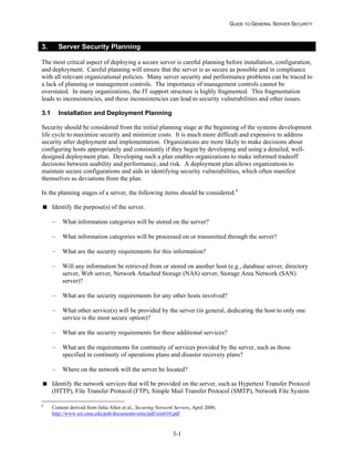 NIST Server Hardening Guide SP 800-123 | PDF