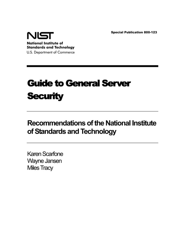 NIST Server Hardening Guide SP 800123 PDF