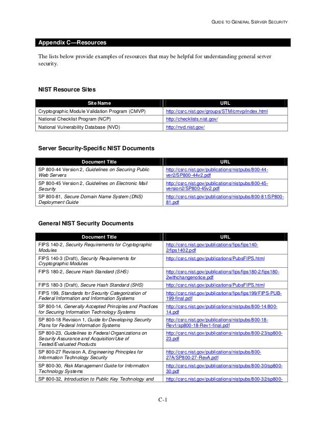 NIST Server Hardening Guide SP 800123