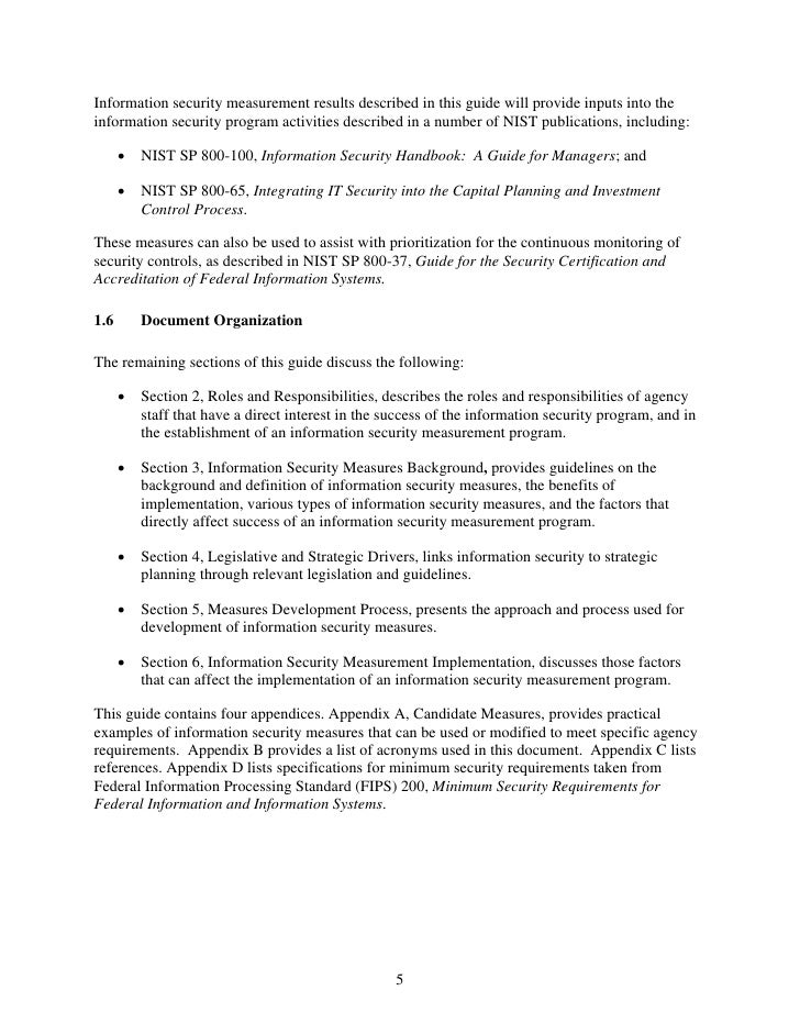 Sp800 55 Rev1 Performance Measurement Guide For Information - 