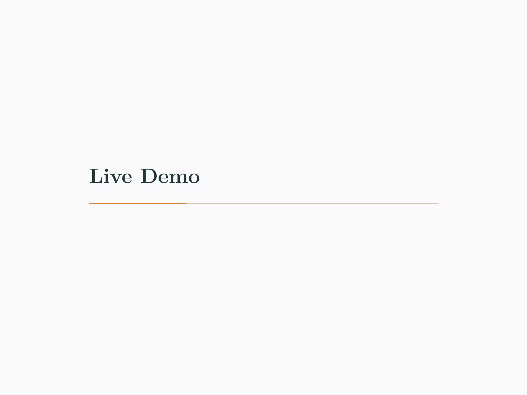 Live Demo 