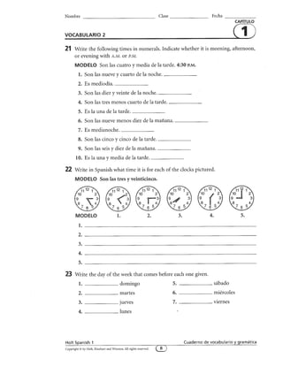Spa 1 bell work 5 3 & 5-4 | PDF