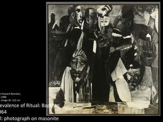 Creator: Romare Howard Bearden,  American, 1914-1988 image H: 94 cm, image W: 122 cm Title: Prevalence of Ritual: Baptism Date: 1964 Material: photograph on masonite Measurements:  