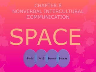 CHAPTER 8 
NONVERBAL INTERCULTURAL 
COMMUNICATION 
SPACE 
 