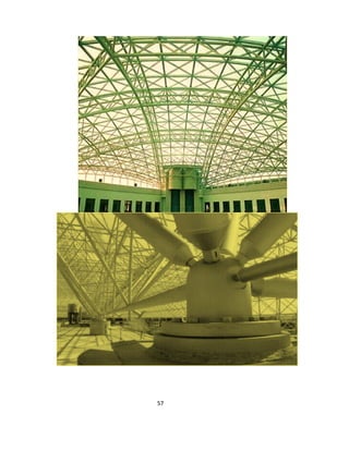 57
TYPES OF SPACE-FRAMES
SUSPENDED STRUCTURES
Form of long-span structure that is subject to tension and uses
suspension cables for support
 