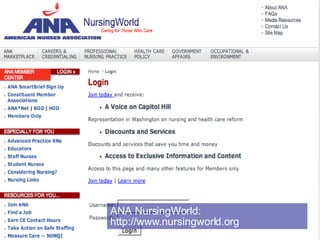 ANA NursingWorld: http://www.nursingworld.org 