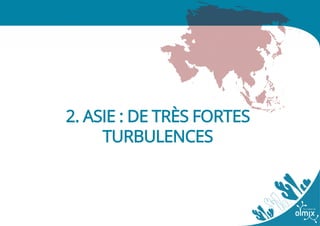 2. ASIE : DE TRÈS FORTES
TURBULENCES
 