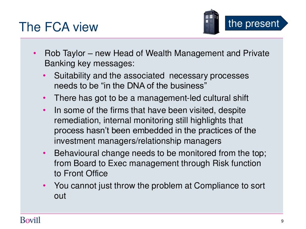 Space And Suitability Bovill Briefing On FCA Regulation June 2014