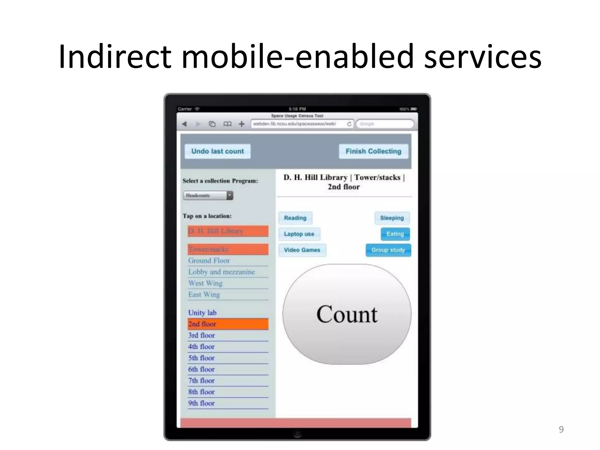 Indirect mobile-enabled services9