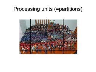 Processing units (=partitions)‏ 