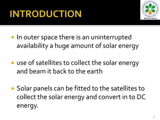 Space based solar power | PPTX