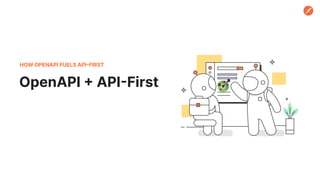OpenAPI + API-First
HOW OPENAPI FUELS API-FIRST
 