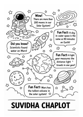 "Space-Themed Coloring Book for Kids: Fun Facts About Planets, Stars ...