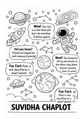 "Space-Themed Coloring Book for Kids: Fun Facts About Planets, Stars ...
