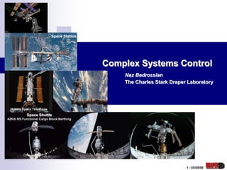 Space Station




                                           Complex Systems Control
                                               Naz Bedrossian
                                               The Charles Stark Draper Laboratory




 Hubble Space Telescope
            Space Shuttle
42Klb RS Functional Cargo Block Berthing




                                                                       1 - 05/09/08
 